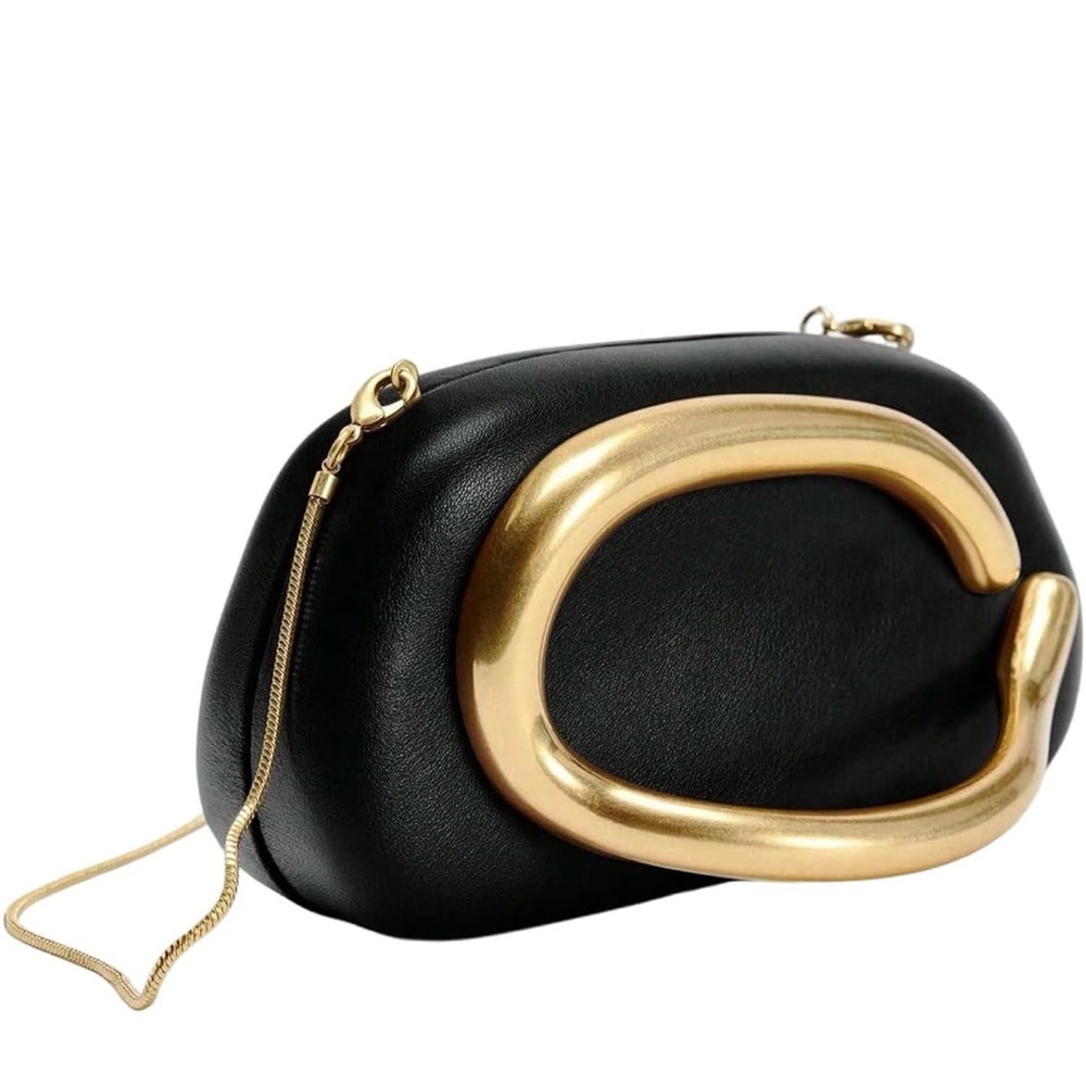 Chic Black and Gold Women's Clutch
